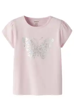 Wehkamp NAME IT MINI T-shirt lichtroze aanbieding