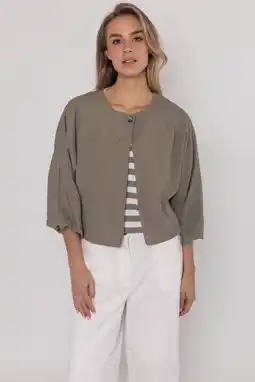 Wehkamp Poools jasje kaki aanbieding