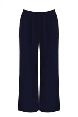 Wehkamp Mat Fashion wide leg regularwaist broek donkerblauw aanbieding