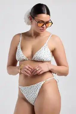 Wehkamp America Today strik bikinibroekje Amona ecru/lichtblauw aanbieding