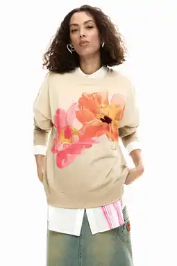 Wehkamp Desigual gebloemde sweater ecru aanbieding
