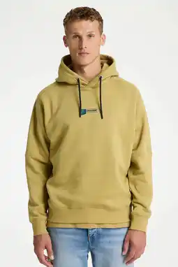 Wehkamp CHASIN' hoodie met backprint geel aanbieding