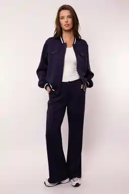 Wehkamp G-maxx wide leg regularwaist broek donkerblauw aanbieding