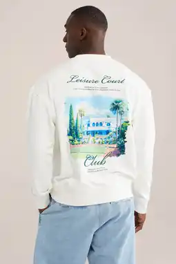 Wehkamp WE Fashion sweater met backprint ecru aanbieding