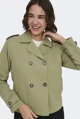 Wehkamp ONLY trenchcoat groen aanbieding