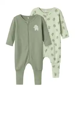 Wehkamp NAME IT BABY pyjama NBMNIGHTSUIT - groen (set van 2) aanbieding