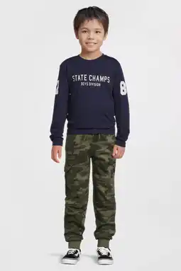 Wehkamp Anytime longsleeve met printopdruk donkerblauw aanbieding