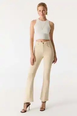 Wehkamp Cup of Joe Denim highwaist flared jeans ecru aanbieding