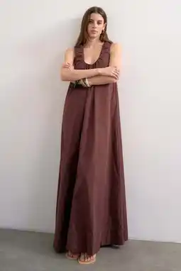 Wehkamp TOPSHOP maxi jurk bruin aanbieding