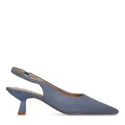 Wehkamp Manfield suède slingback pumps blauw aanbieding