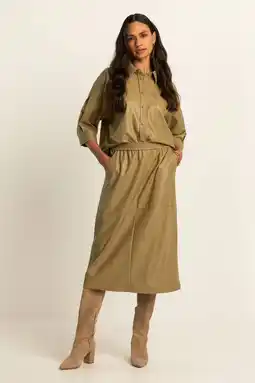 Wehkamp Expresso midi rok geel aanbieding
