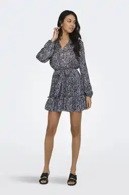 Wehkamp ONLY zomerjurk met paisley print met lurex blauw aanbieding