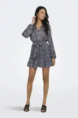 Wehkamp ONLY zomerjurk met paisley print met lurex blauw aanbieding