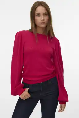Wehkamp VERO MODA trui roze gebreid aanbieding