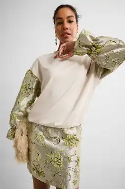 Wehkamp Ruby sweater met jacquard details beige aanbieding