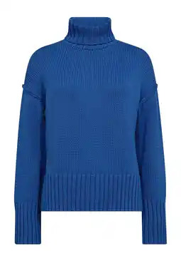 Wehkamp Mos Mosh coltrui blauw fijn gebreid aanbieding