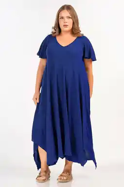 Wehkamp Curviss maxi jurk blauw aanbieding