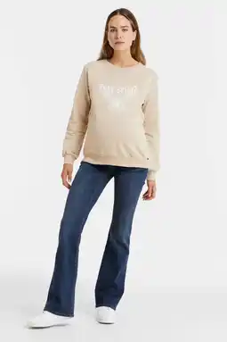 Wehkamp LOVE2WAIT flared zwangerschapsjeans Judy blauw aanbieding