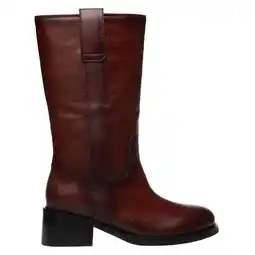 Wehkamp Copenhagen Shoes My Good Vibes leren halfhoge laarzen cognac aanbieding
