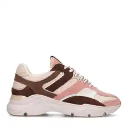 Wehkamp Manfield chunky leren sneakers roze aanbieding