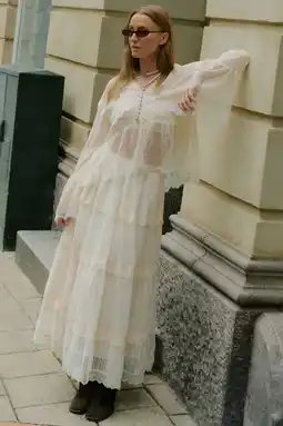 Wehkamp VERO MODA x Noor de Groot maxi rok ecru aanbieding
