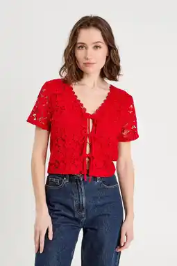 Wehkamp Cache Cache kanten top rood aanbieding