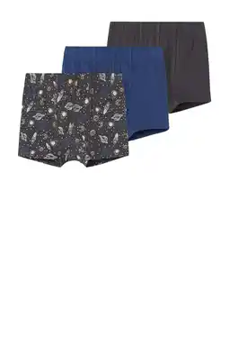 Wehkamp NAME IT MINI boxershort Space - antraciet/blauw (set van 3) aanbieding