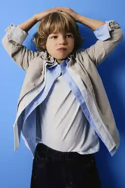 Wehkamp NAME IT KIDS overhemd NKMNEWSA zand aanbieding