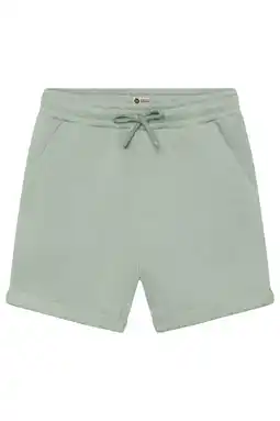 Wehkamp Daily7 regularwaist sweatshort lichtgroen met textuur aanbieding