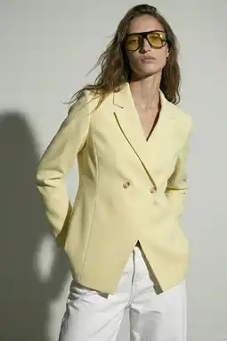 Wehkamp HYPEDROP getailleerde blazer lichtgeel aanbieding