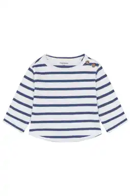 Wehkamp Noppies baby gestreepte longsleeve blauw aanbieding