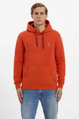 Wehkamp Kjelvik fleece hoodie Tebbe koraalrood aanbieding