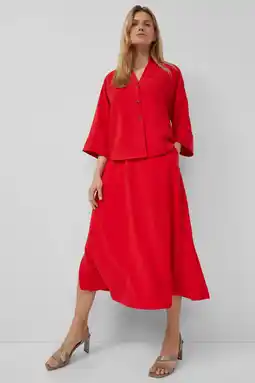 Wehkamp s.Oliver BLACK LABEL midi rok rood aanbieding