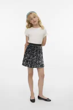 Wehkamp VERO MODA GIRL A-lijn rok met pailletten zwart aanbieding