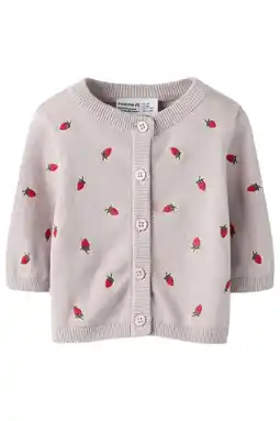 Wehkamp NAME IT BABY gebreid vest roze aanbieding