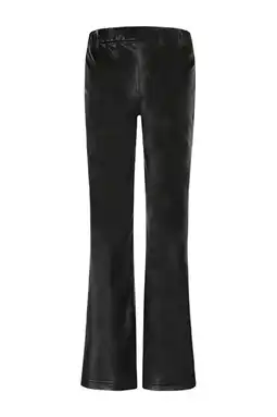 Wehkamp No Way Monday imitatieleren flared flared broek zwart aanbieding