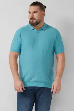 Wehkamp s.Oliver Big Size regular polo blauw aanbieding