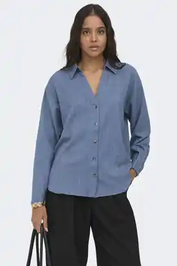 Wehkamp JDY blouse mediumblue denim aanbieding