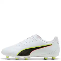 Wehkamp Puma King 20 Play senior voetbalschoenen wit/geel aanbieding