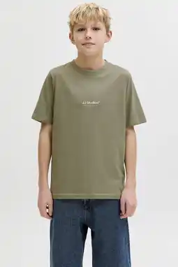 Wehkamp JACK & JONES JUNIOR T-shirt groenbruin aanbieding