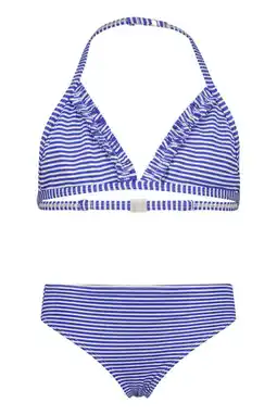 Wehkamp Vingino halterbikini Zacky blauw/wit aanbieding