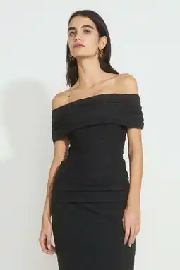 Wehkamp Ruby kanten off shoulder top zwart aanbieding