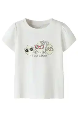 Wehkamp NAME IT MINI T-shirt wit aanbieding