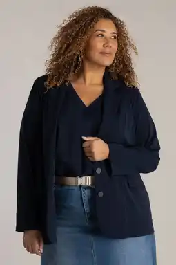 Wehkamp Colletta regular blazer donkerblauw aanbieding
