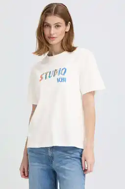 Wehkamp ICHI T-shirt ecru aanbieding