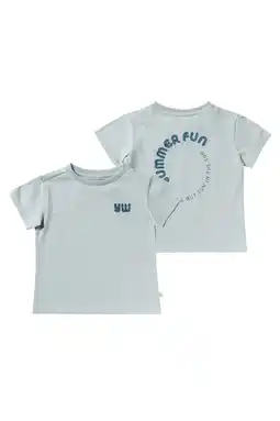 Wehkamp Your Wishes T-shirt met backprint grijsblauw aanbieding