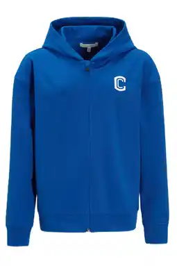 Wehkamp Coolcat sweatvest met logo blauw aanbieding