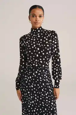 Wehkamp WE Fashion top met stippen zwart aanbieding