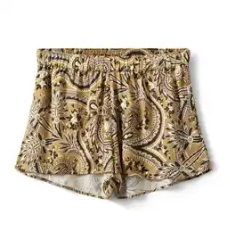 Wehkamp Sofie Schnoor lowwaist casual short met paisley print geel aanbieding