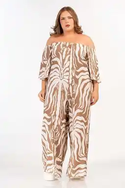 Wehkamp Curviss jumpsuit bruin aanbieding